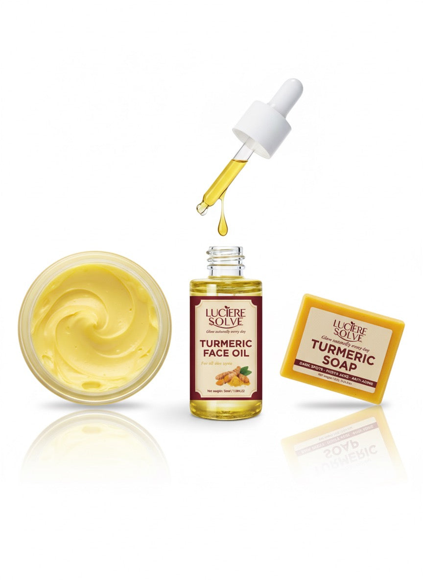 Luciere Solve Turmeric Glow Bundle – Face & Body Kit