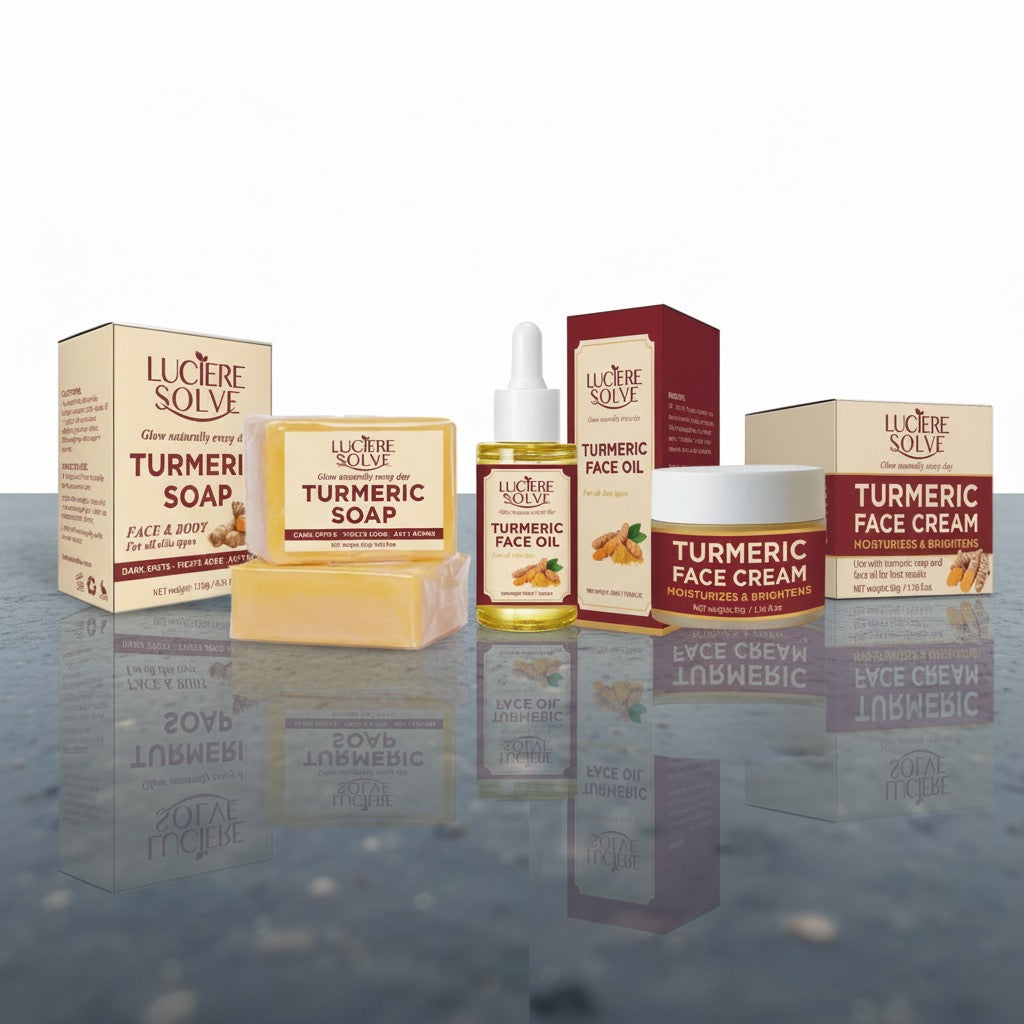 Luciere Solve Turmeric Glow Bundle – Face & Body Kit