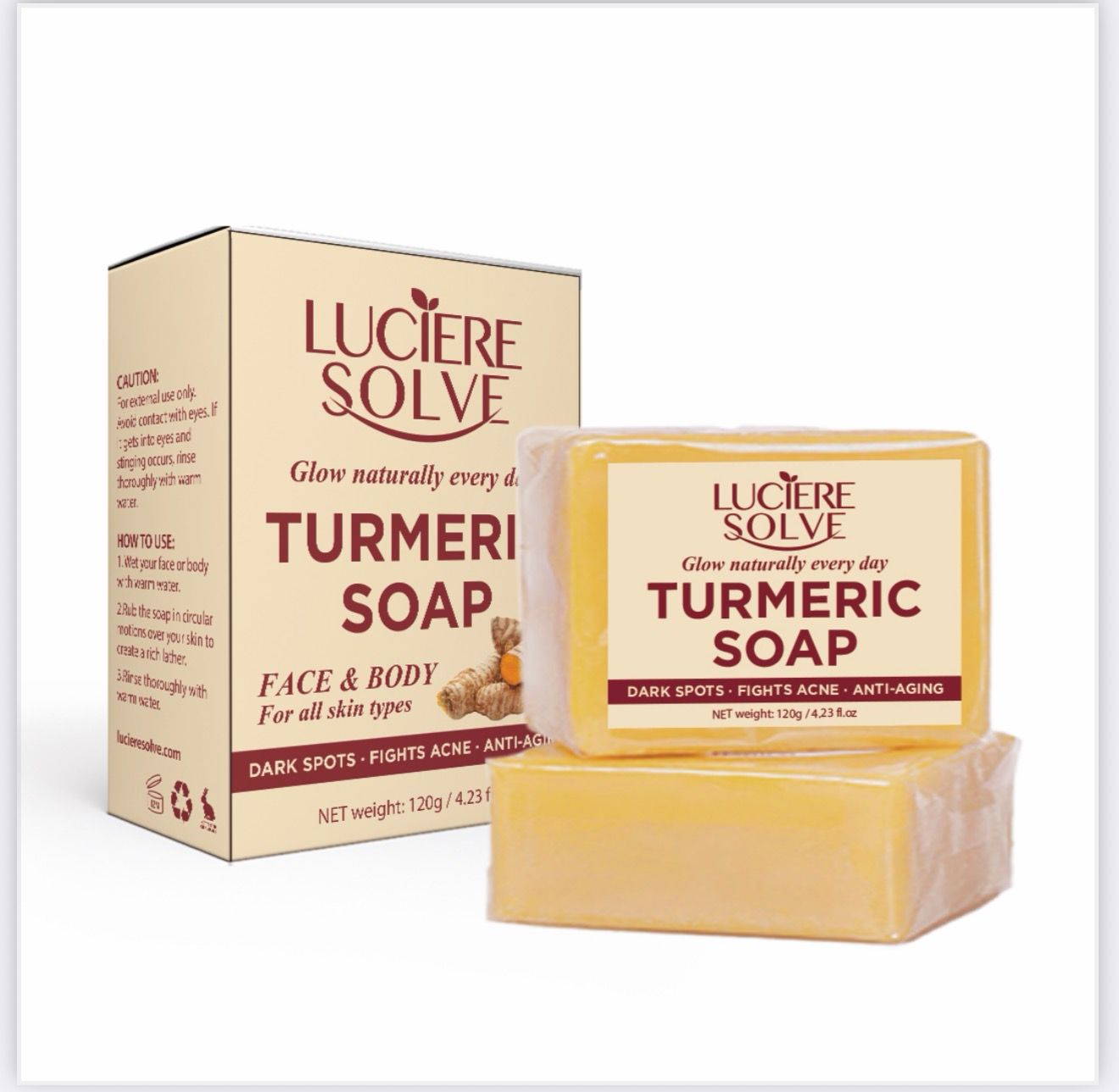 Turmeric Soap for Dark Spots & Uneven Skin ( 2 Bars)